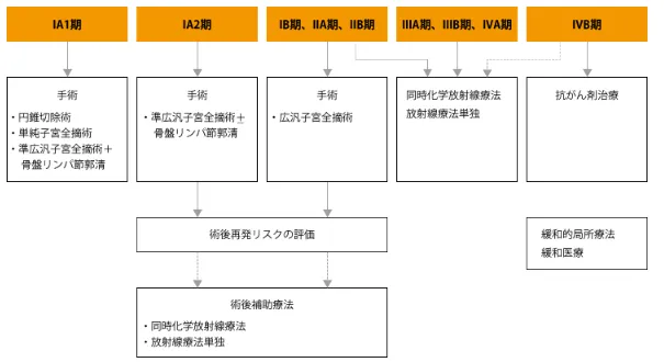 子宮頸がんステージ2・3における治療