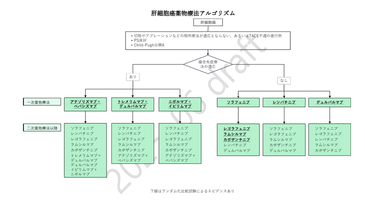 肝細胞癌薬物療法アルゴリズム